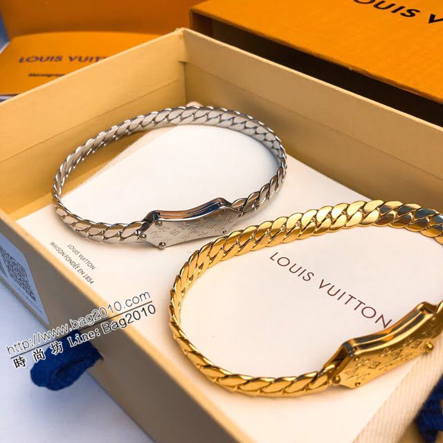 Louis Vuitton新款飾品 路易威登字母老花蛇鏈 LV蛇形手鐲手環  zglv2081
